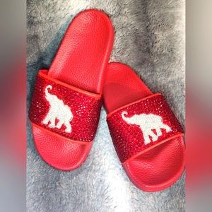 Rhinestone Elephant Slides